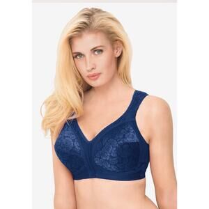 Playtex Women's 40D Blue 18 Hour Ultimate Shoulder Comfort Wireless Bra A13-4